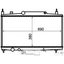 Radiators, Motora dzesēšanas sistēma 694x380x36, 3.0 V6, 133081, 1331LP