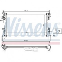 Citroen Nemo 07- radiators 1,4 , 630x325x28, 51790709