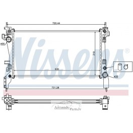 Citroen Nemo 07- radiators 1,4 HDi, 630x325x28, 51790709