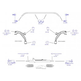Stūres stienis MOOG 31-C101, 04743430AB