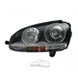 VW Golf 03-09 lukturis L H7+H7 ar motoriņu, melns ar lēcu...