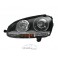 VW Golf 03-09 lukturis L H7+H7 ar motoriņu, melns ar lēcu HELLA
