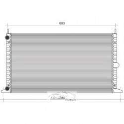 VW Sharan 95-00 radiators 2.0 MAN/AUT +/-KOND 645X378...