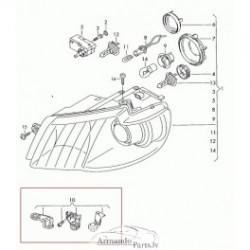 VW Touran 07-10 lukturu remontkomplekts R