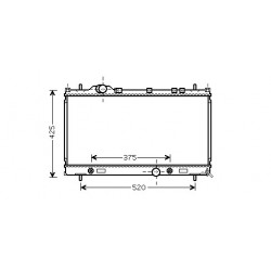 CH Neon 00-04 radiators 2.0-16V M/A +/-KOND 638x348x16...
