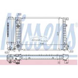 BMW 5 E34 88-95 radiators 2.0/2.5 AUT +/-KOND 441X391X23 RA60703A