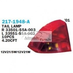 HN Civic 01-03 aizmugures lukturis 4D stūris L sarkans