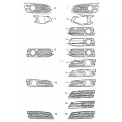 Audi A3 08- reste bamperī L, S3, 8P0807682D