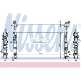 Volvo S40/V50 03-07 radiators 1,6 2,0 671x380x26, 1230987