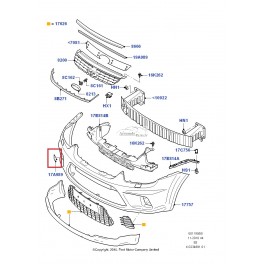 Ford C-MAX 07- priekšēja bampera āķa vāciņš,...