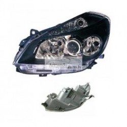 Clio 05-09 lukturis R H7+H7+H1 elektro ar motoriņu melns