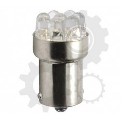 Spuldze Ba15s, R5W 12V 8x FLUX LED 5mm , G18 2gab.