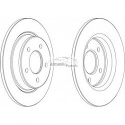 Mazda 5 05- bremžu diski aizmugures FERODO DDF1546