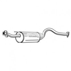 MITSUBISHI PAJERO II -2000 2.8 TD Vidēja klusinātāja daļa