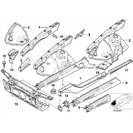 Sija BMW E39 kreisā puse 41118203429