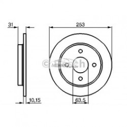 Bremzes/diski DELPHI BG3054 (kompl. 2Gab)