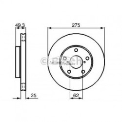 Bremzes/diski DELPHI BG3856 (kompl. 2Gab)