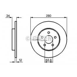 Bremzes/diski DELPHI BG3663 (kompl. 2Gab)...