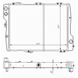 AD 90 87-91 radiators 2.0E/2.2E MAN +/-KOND 470X378 RA60441