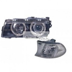 BMW 7 E38 99-01 lukturis ar pagriezienu +LED tumšs hroms...