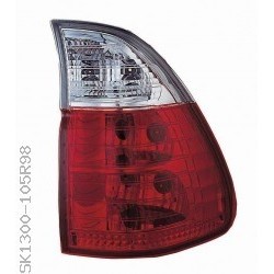 BMW X5 E53 00-03 aizmugures CRISTAL balts/sarkans...
