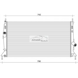 Volvo S40/V50 03-07 radiators 1,6/1,8/2,0 670x378x26, 1230987