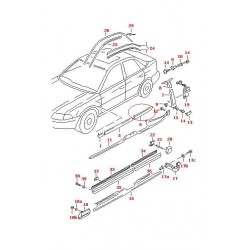 Audi A4 95-99 Moldings aizm. durvīm pa kreisi