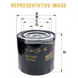 Eļļas filtrs WIX FILTERS WL7154, 26300-42020, 0 986 452 042