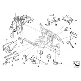 BMW E60 spārna kronšteins, 41007172014