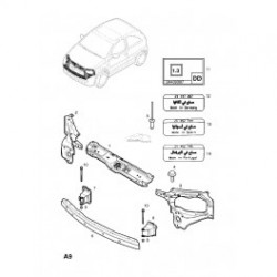 Opel Corsa 01- priekšas rāmis VID 1312117 2