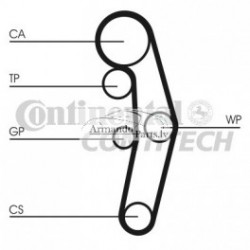 Zobsiksnas k-ts CONTITECH CT1028K3  , 038198119A, 038198119C