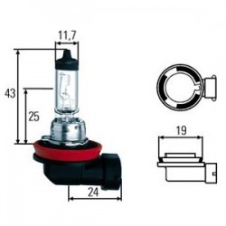 Lampa H11 55W 12V HELLA