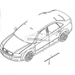 Audi A4 01-04 priekšējo durvju moldings apakša L, 8E08539597