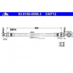 Bremžu šļūtene ATE 34326753610, 305-512595