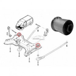 Dzinēja spilvena stiprinājuma daļas 00581104, 8200000512,...
