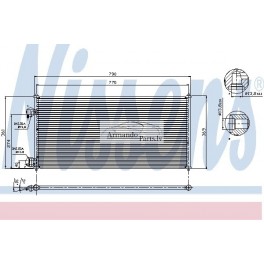 Ford  Connect 03-06 radiators kondicioniera 1.8TD 800X360X20 RA94664 4367057