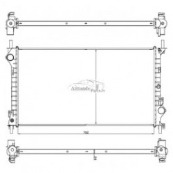 Ford Connect 03-06 radiators 1.8TDi MAN +KOND 706X396X32...