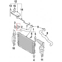 Hyundai / KIA Radiatora atbalsta kronšteins R 25334 2E000 2
