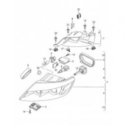 Audi Q7 priekšējā luktura rāmis R 4L0941614 2