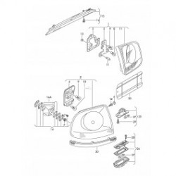 VW TOUAREG 00- atstarotājs bamperī L, 7L6945105A 2