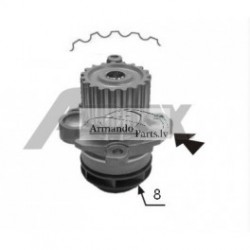 Ūdenssūknis  AIRTEX 1998, VKPC-81303G, 038121011G, PA5118 2