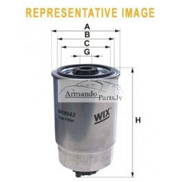 Degvielas filtrs WIX FILTERS WF8238, KC80, H122WK