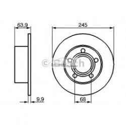 Bremžu disks BOSCH 0986478132, 4A0615601A