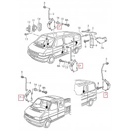 VW Transporter 90-03 centralas atslegas...