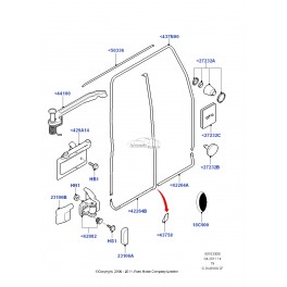 Ford Transit 06- aizmugures durvju blīvgumija, 4872277, 4872276