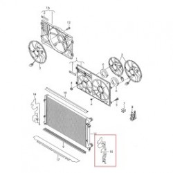 VW Caddy 04-11 gaisa deflektors pie radiatora L, 2K0121283
