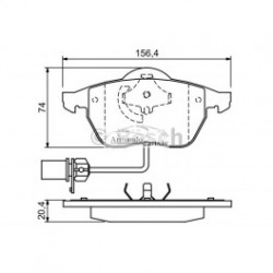 Bremžu uzlikas BOSCH 0 986 424 482, P85037,  FDB1323,...