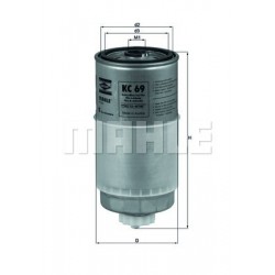 Degvielas filtrs MAHLE ORIGINAL KC69, CS456
