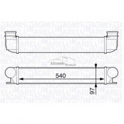 BMW E39 interkūlers, 540X97X85, 17512247359, 17512247363