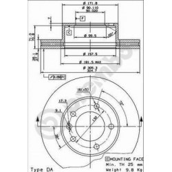 RENAULT MASTER III bremžu disks Priekšējais tilts